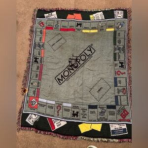 Monopoly Themed Throw Blanket
